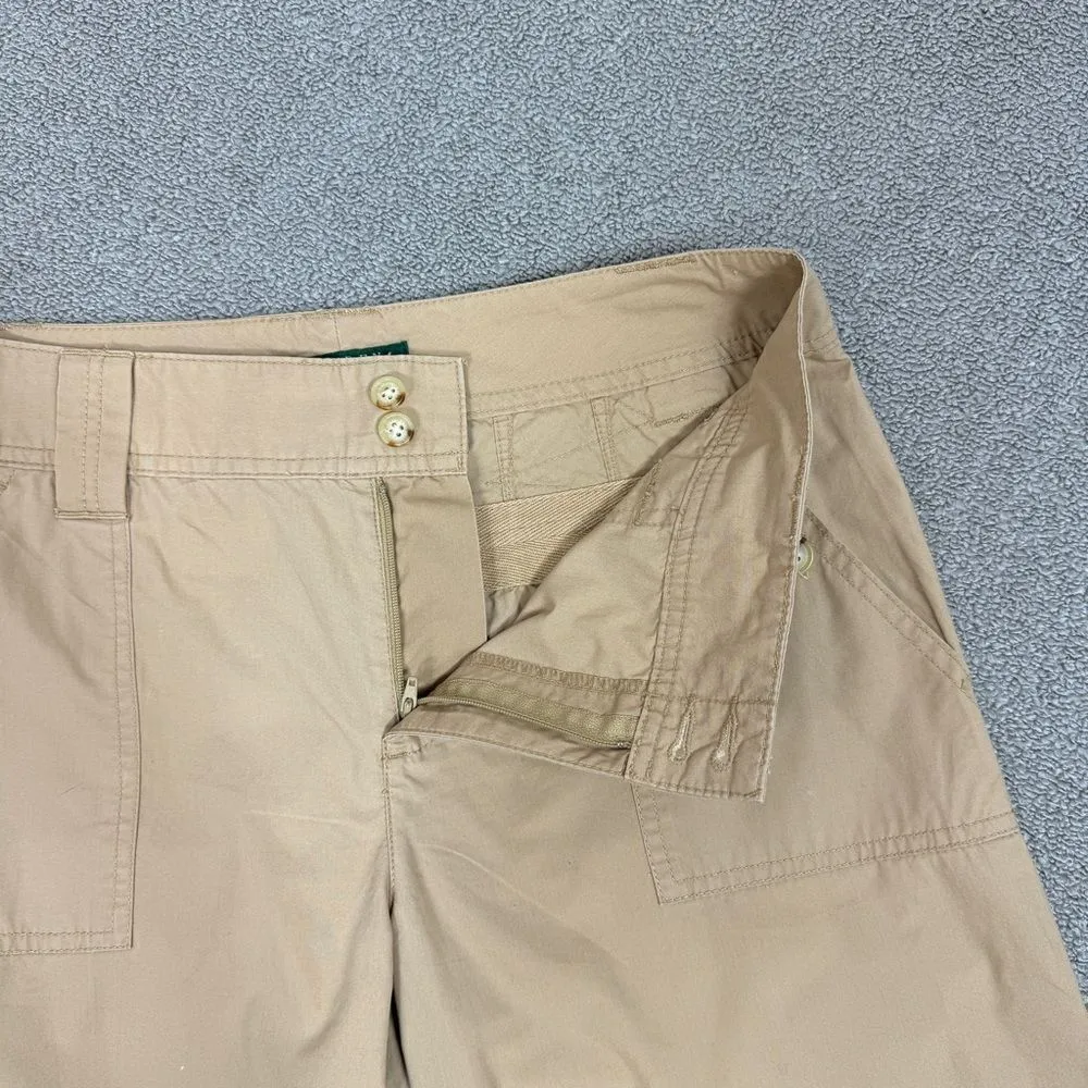 Lauren‎ Ralph Lauren Petite Wide Leg Capri Pants Tan 6P Culottes - Image 4