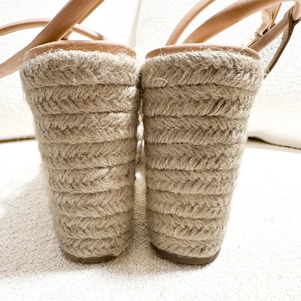 NEW BP Cohan Espadrille Platform Wedge Sandal sz 10 Strappy Brown Tan - Image 6