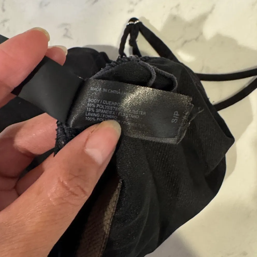 Black Hurley One Piece Swimsuit Cinch Sides black white logo size s sexy - Image 7