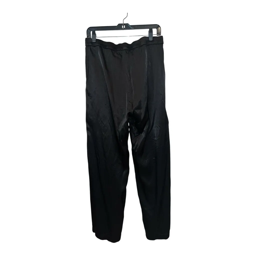 ENZA COSTA Pleated Satin Pants Pockets| Black 3/Large NWOT Sold Out - Image 5