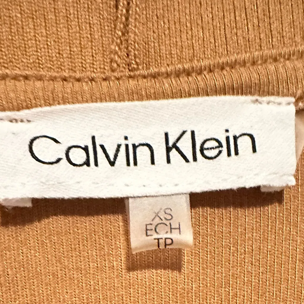 💙SALE 3/$25 CALVIN KLEIN KNIT CAMEL BROWN STRETCHY CARDIGAN XS - Image 4