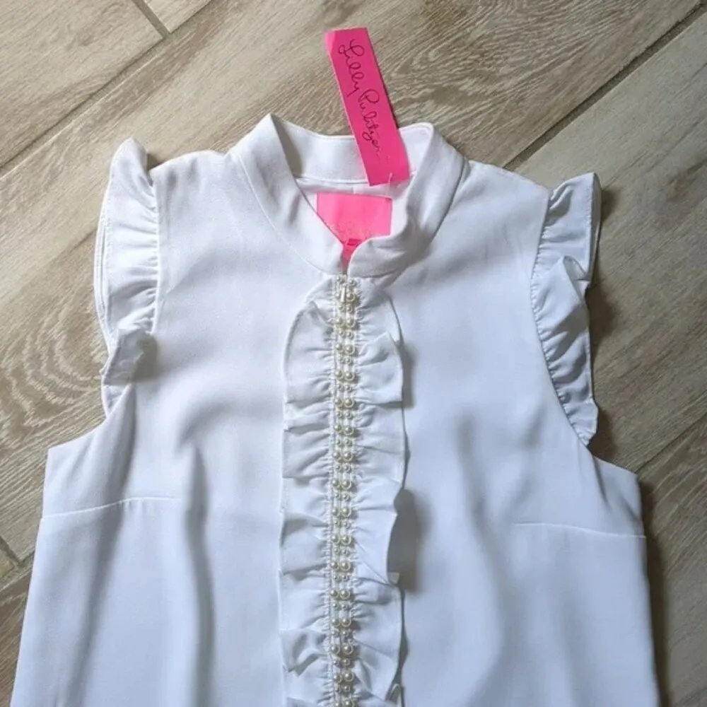 NWT Lilly Pulitzer Adalee Sleeveless Shift Dress | Pearls and Ruffles Dress - Image 11