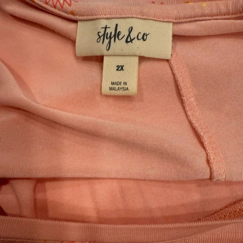 Style & Co women's sleeveless dress in pink with a floral print Size 2 X - Image 4