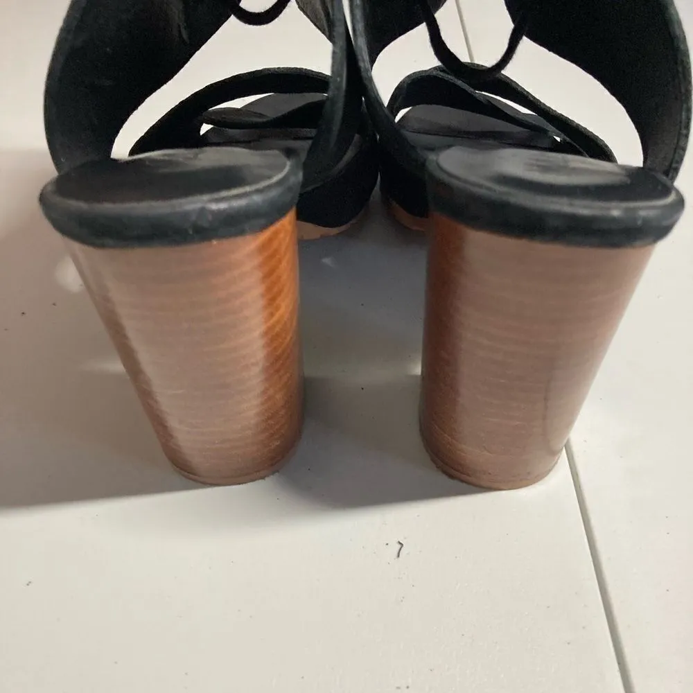 M4D3, FREE PEOPLE, Madi Stacked Block Heels, Black‎ - Image 8