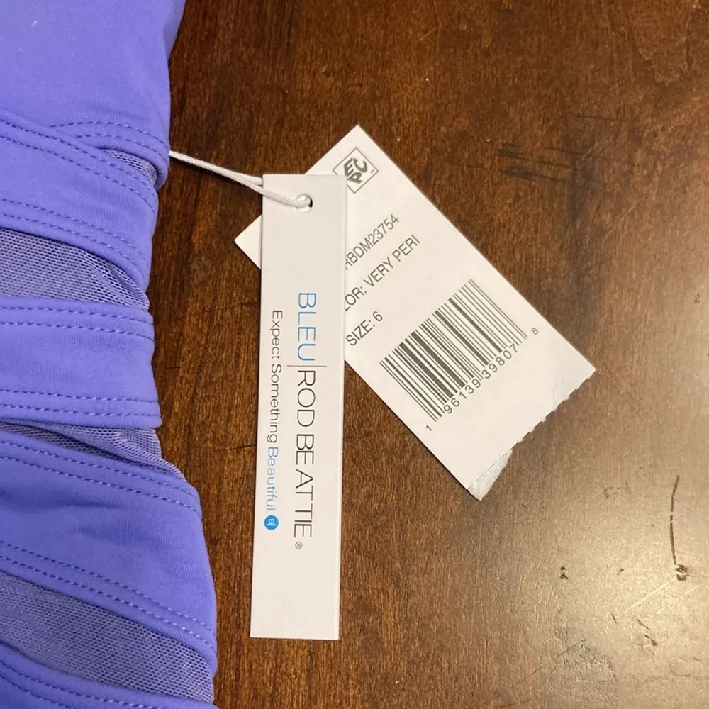 NWT blue rod Beattie in periwinkle one piece swim suit sz 6 - Image 3