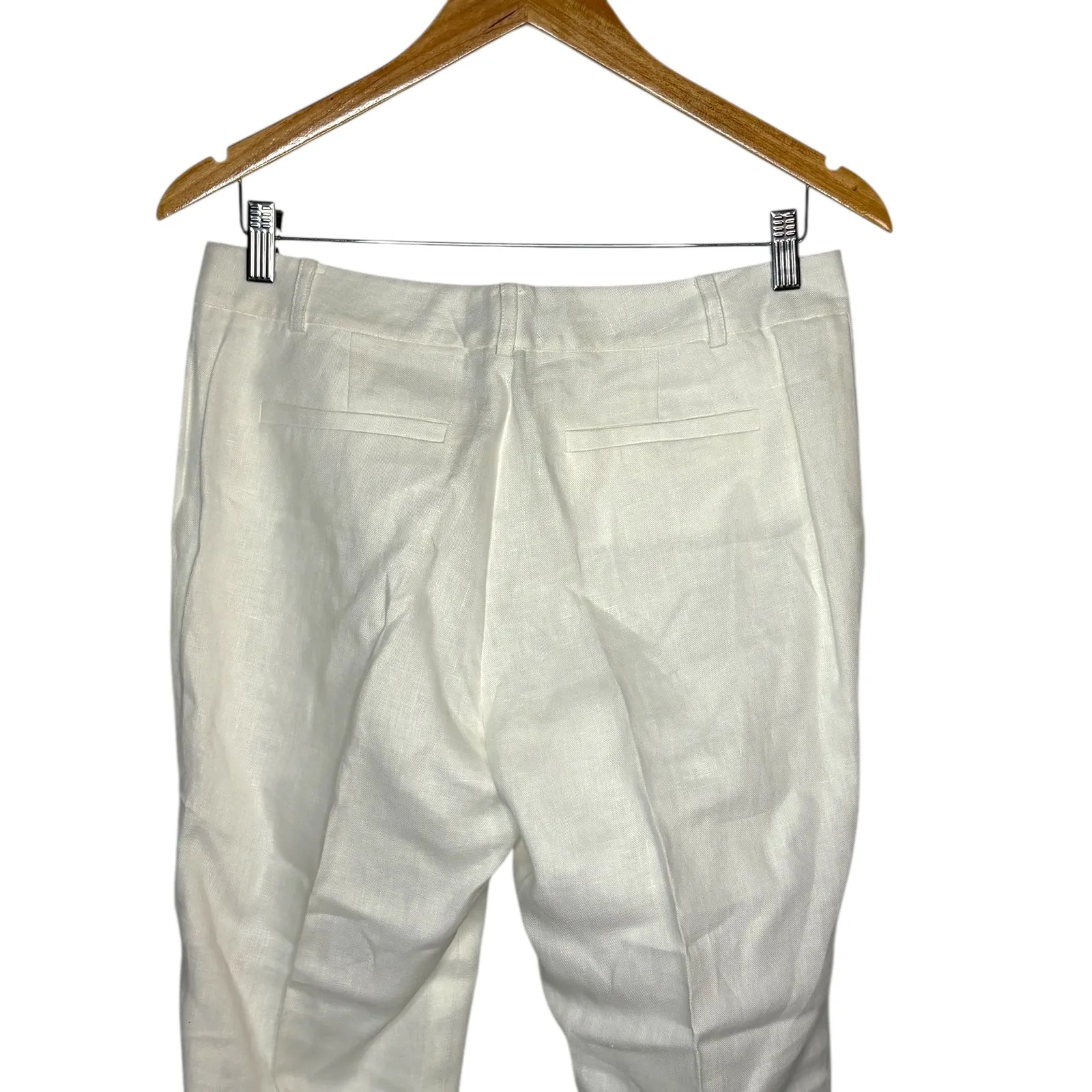 Lauren Ralph Lauren Edita Linen Flat Front Straight Leg Dress Pants Size 6 - Image 7