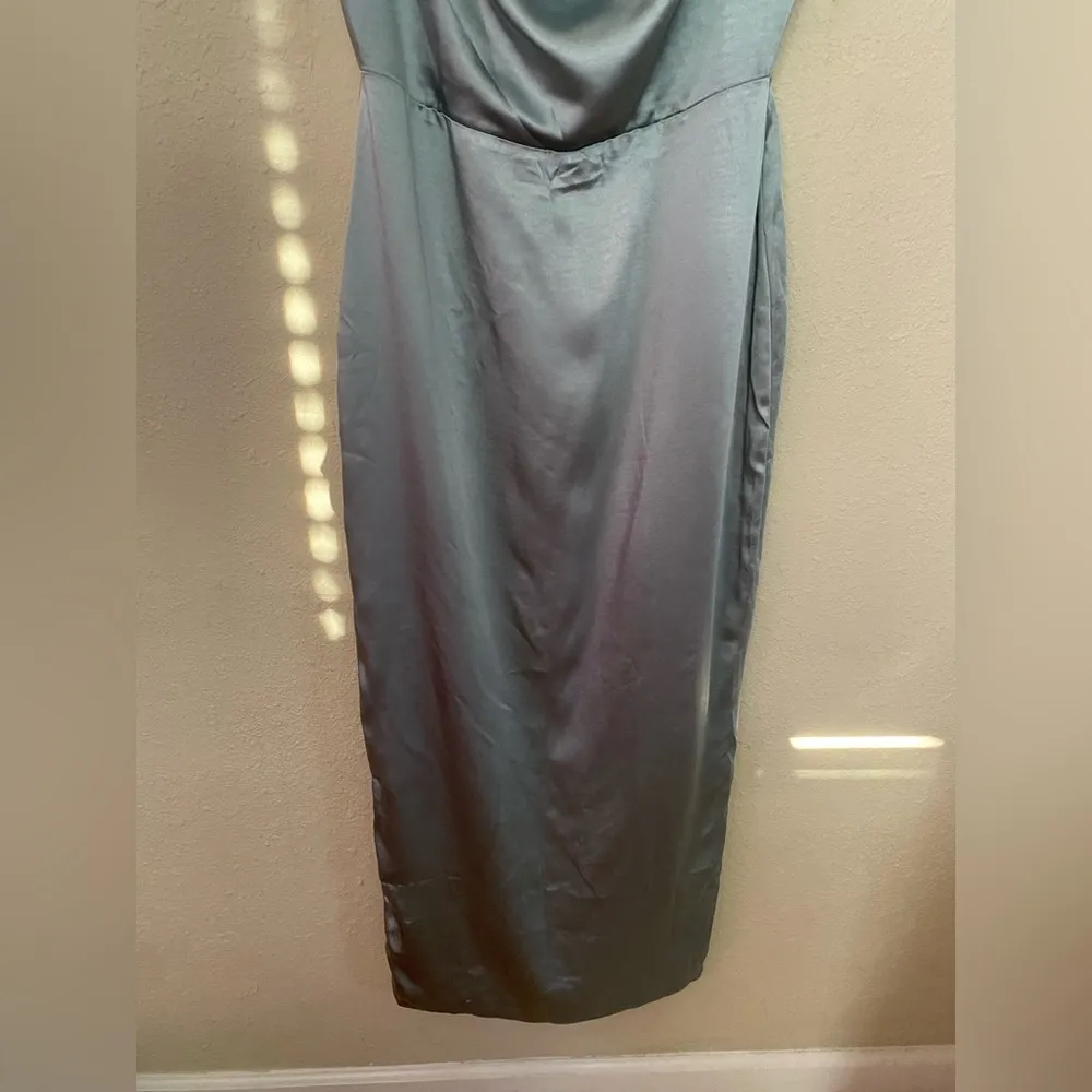 HOUSE OF CB 'Costanza'‎ Light Jade Maxi Dress blue NWOT size L - Image 12