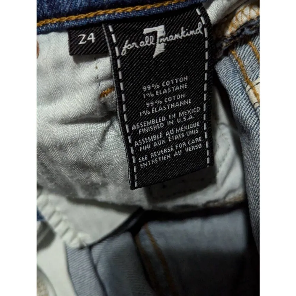 7 for all mankind high-waist slim kick jeans size 24 - Image 7