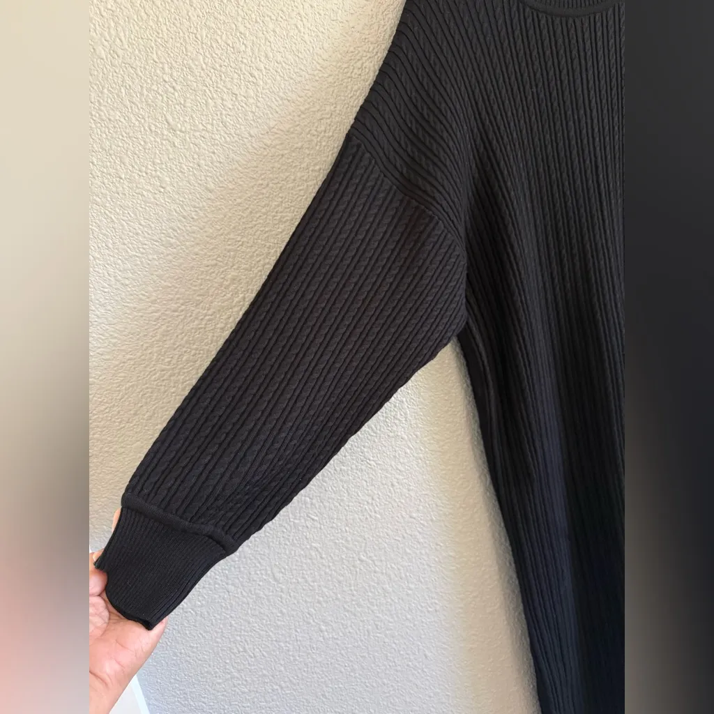 Misook Cable Knit Long Sleeve Mock Neck Sweater Dress‎ Size Small - Image 5