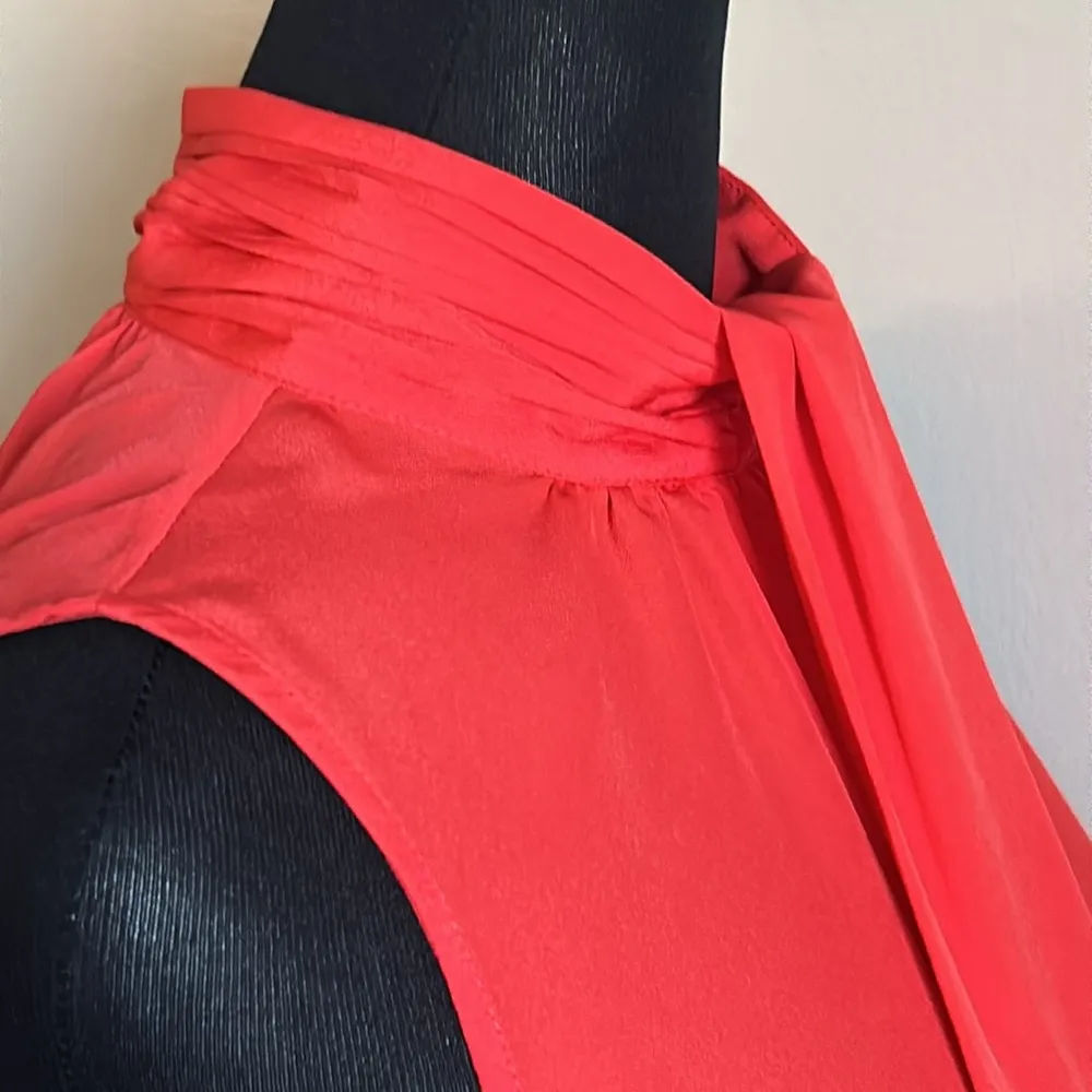 MICHAEL Michael Kors Sleeveless Pleated Turtleneck Blouse Scarf Embellished - Image 5