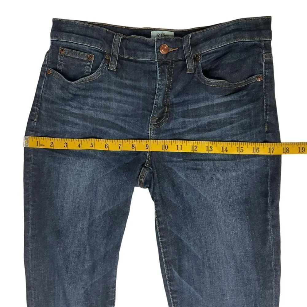 J. Crew Women's Toothpick Low Rise Skinny Jeans‎ Size 28 Blue Dark Wash Denim - Image 7