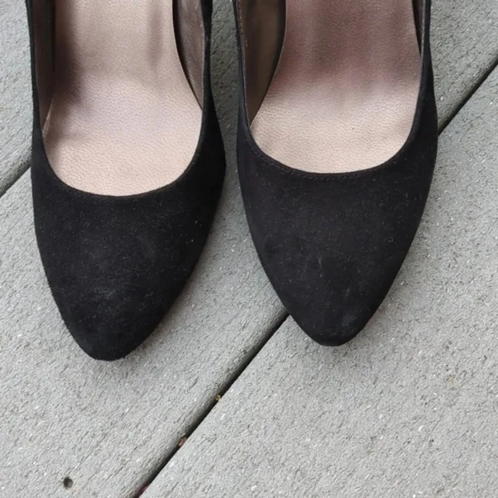 NWT Moda Patent Snakeskin and Suede Lexi Heels | Suede Scallop Heels - Image 6