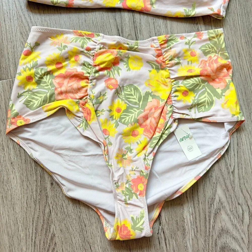 Aerie Ruffle Floral Bikini Set Size L BRAND NEW - Image 6