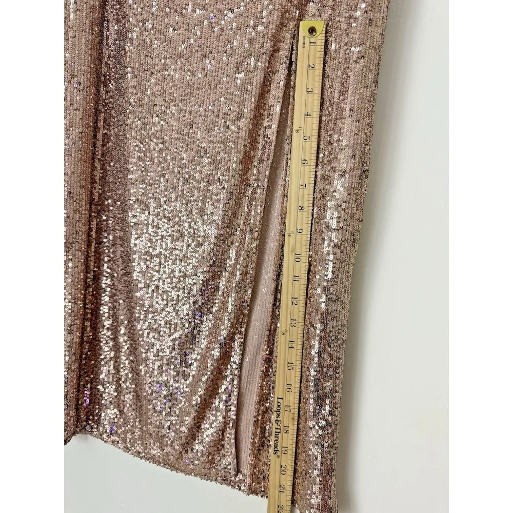 Free People Ariana Sequin Maxi Skirt Pink Champagne women country festival 12 - Image 8