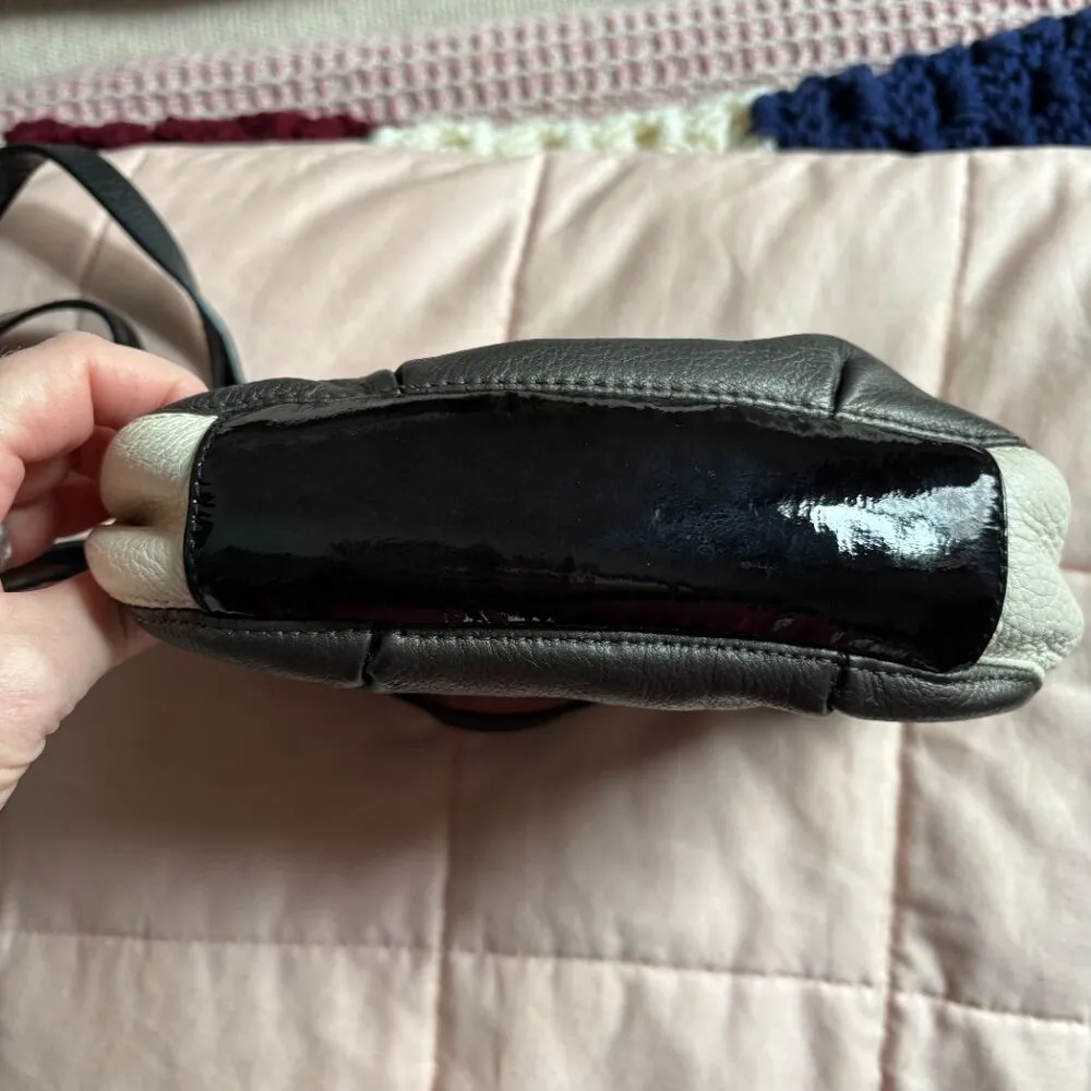 Brighton leather colorblock crossbody bag purse date night going out coquette - Image 6