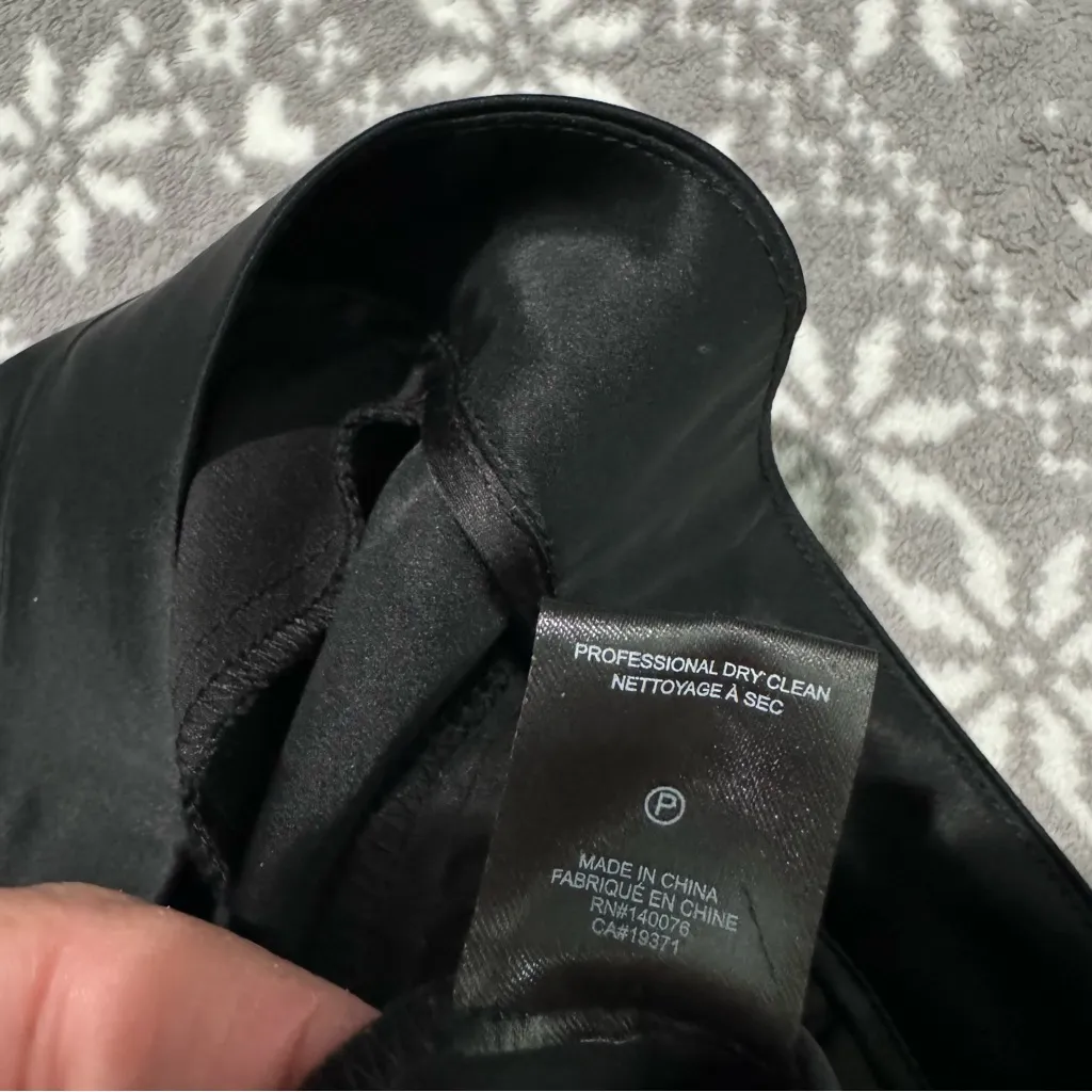 NWT Generation Love Portia Pleated Satin Pants In Black Size 10 - Image 5