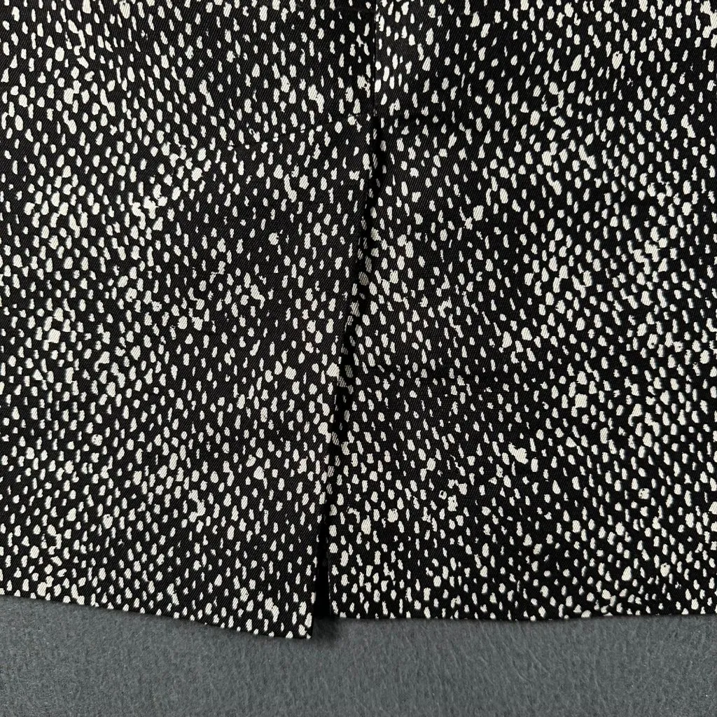Rickie‎ Freeman Teri Jon Womens 10 Black White Print Silk Wool Pencil Skirt - Image 7
