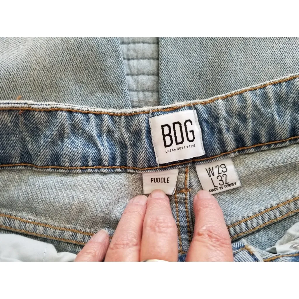 Urban Outfitters BDG Puddle High Rise Wide Leg Jeans Blue 100% Cotton 29x32 - Image 5