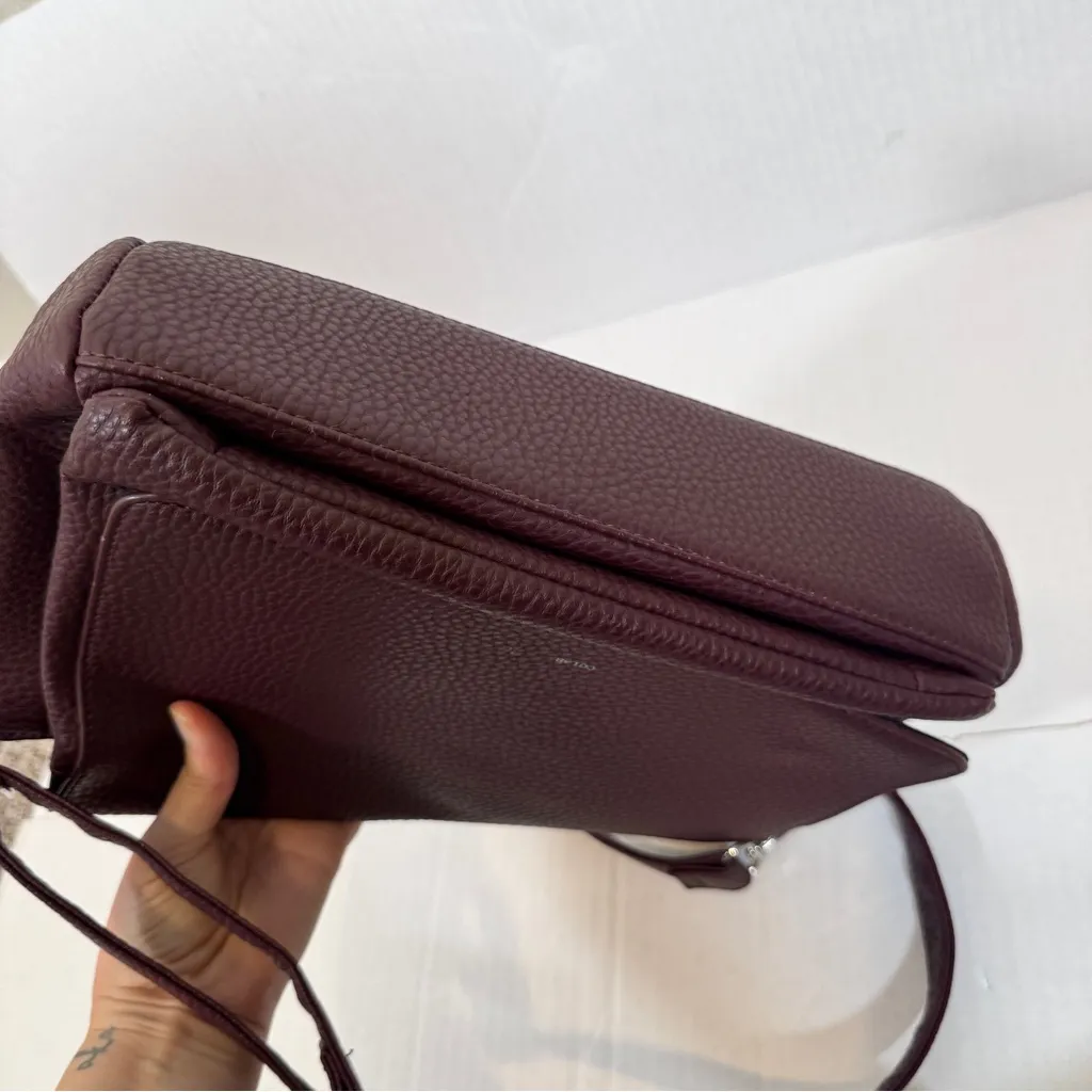 Colab Purple Pebbled Faux Leather Crossbody Bag Boho Handbag Purse Fall - Image 9