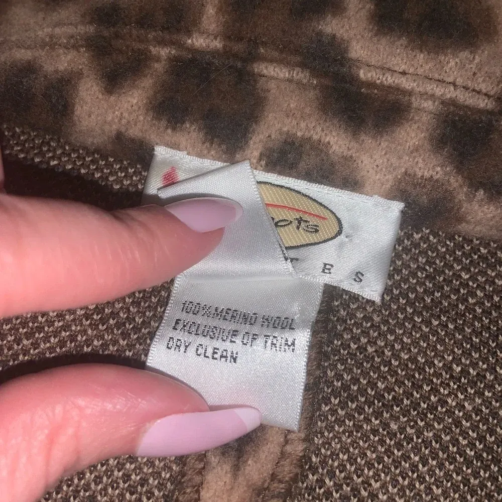 Talbots 100 percent merino wool cheetah blazer NWOT host pick casual fall knit - Image 6