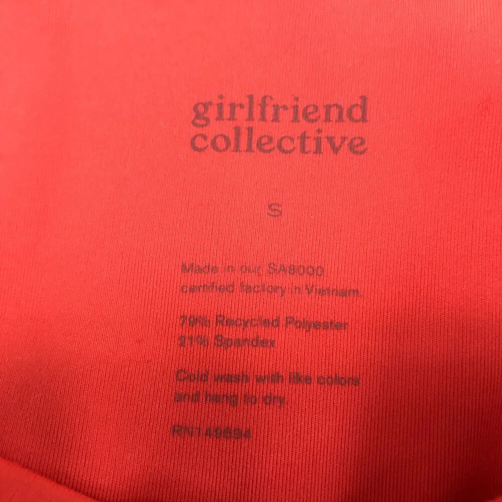 GIRLFRIEND COLLECTIVE Bike Short Women S Blood Orange Sporty Athletic Outdoor - Image 9