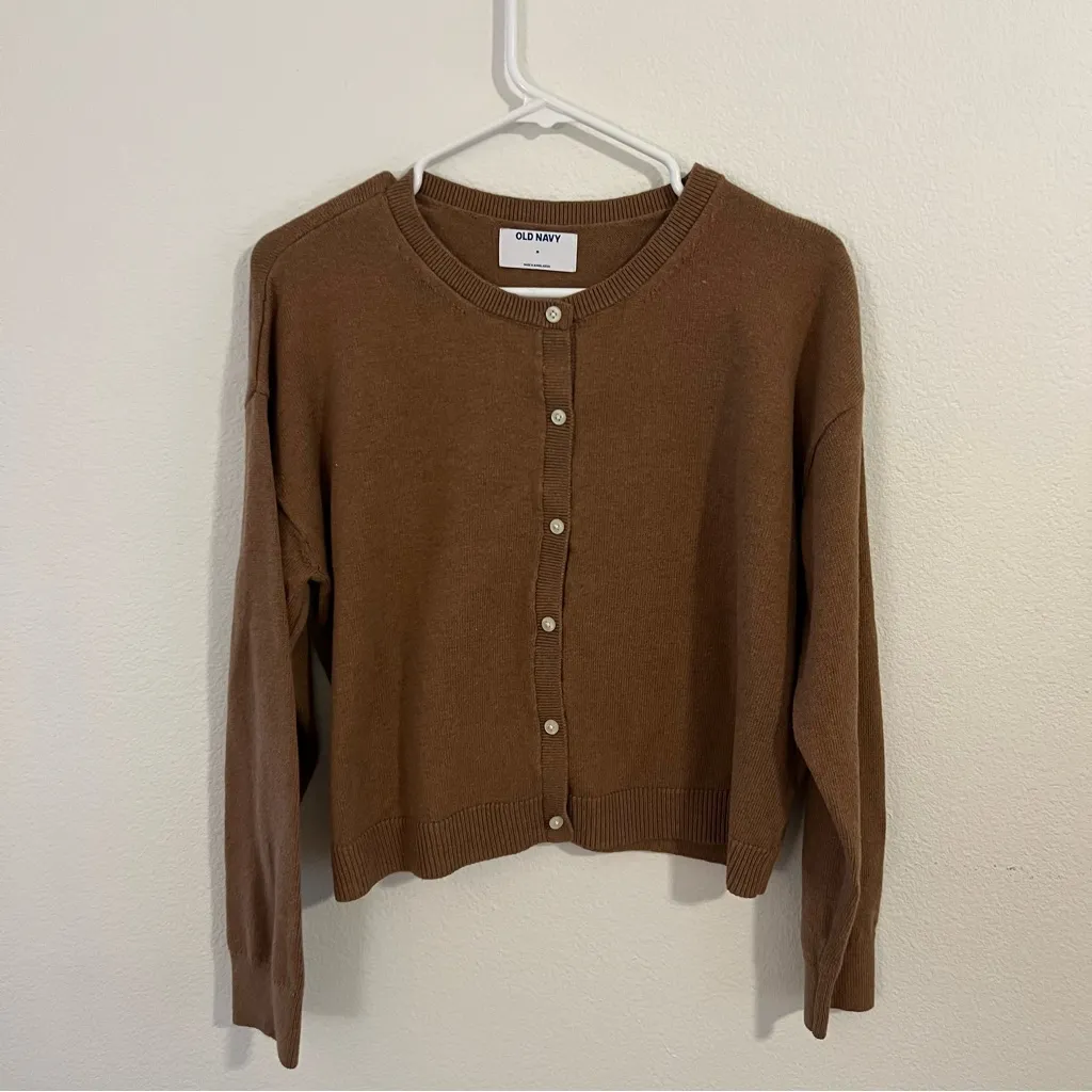 Old Navy Brown Button-Up Women's Sweater - Image 2