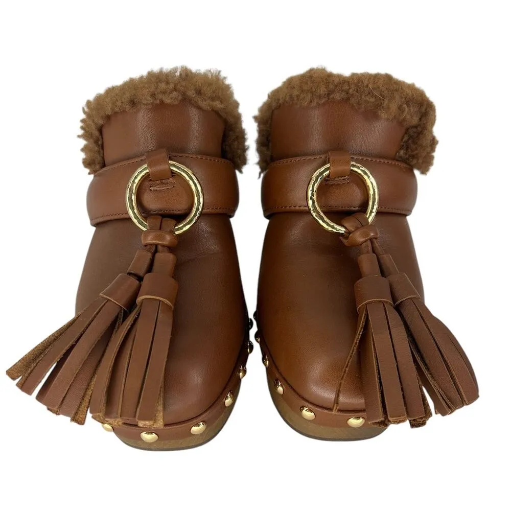 Ulla Johnson Vera Tassel Clogs in Brown - Image 7