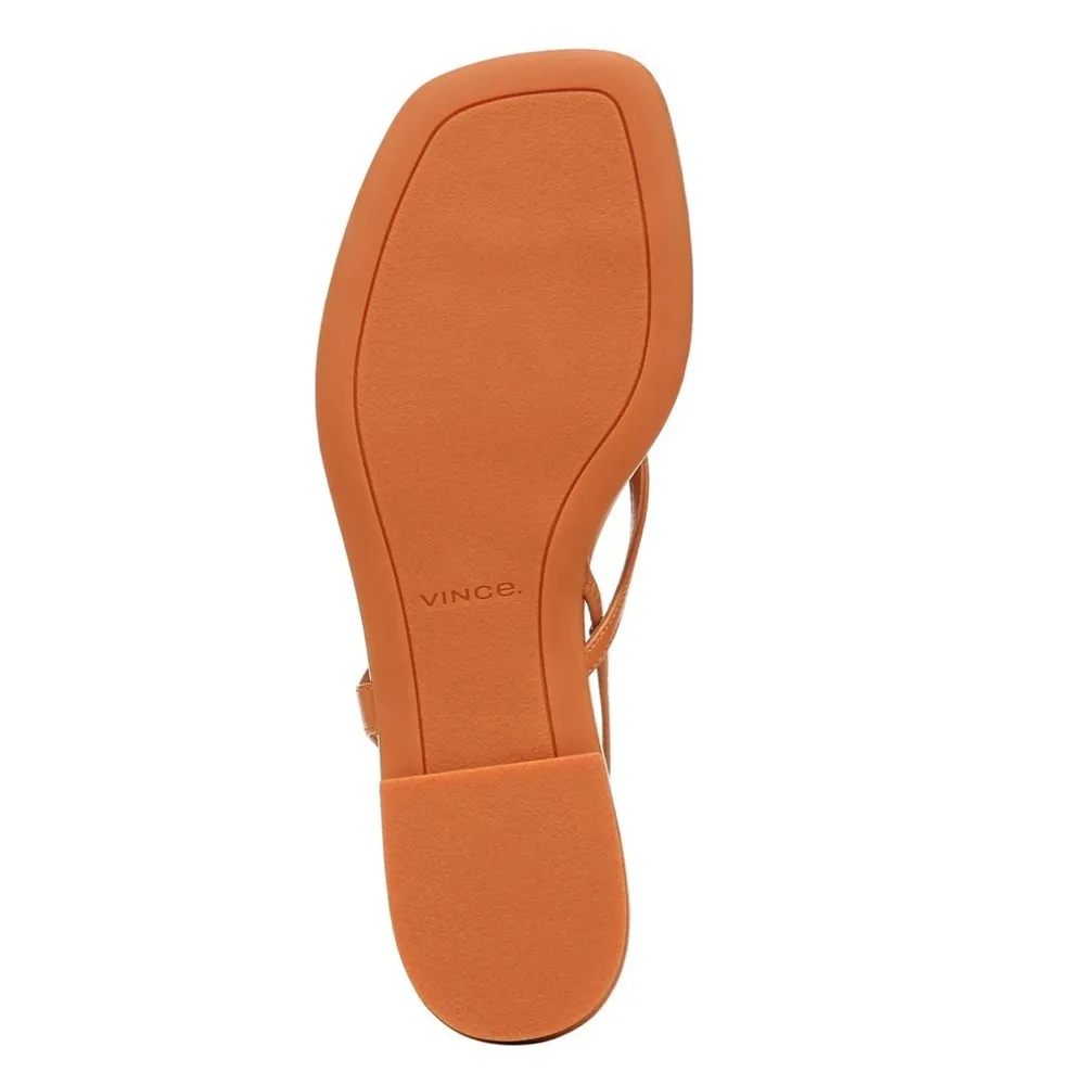 Vince Deana Strappy Leather Flat Sandals, Orange Size 10M (Sold Out) NEW $195 - Image 10