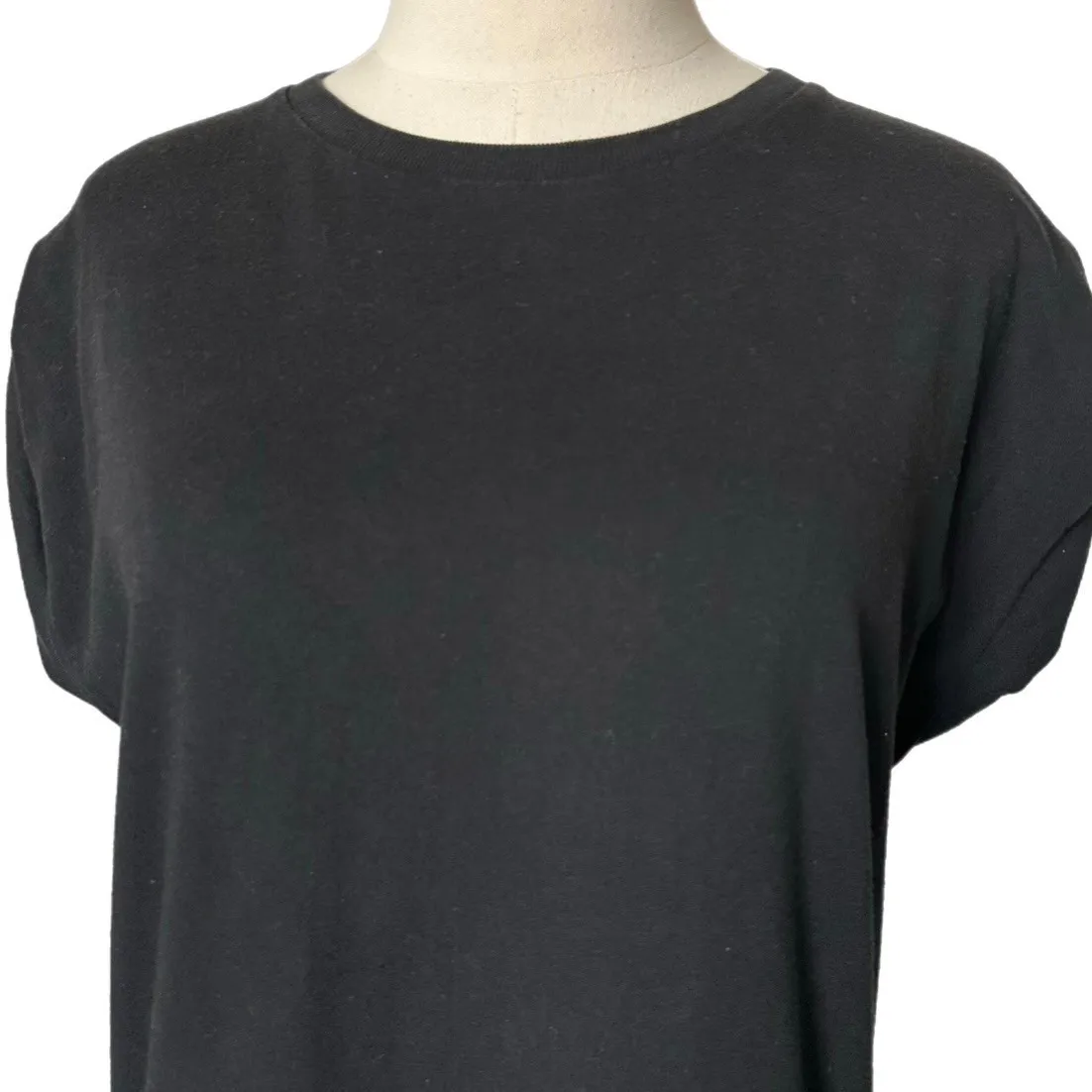 Anine Bing Tanner Sleeveless Shoulder Pad Organic Cotton Dress Black Size XS - Image 3