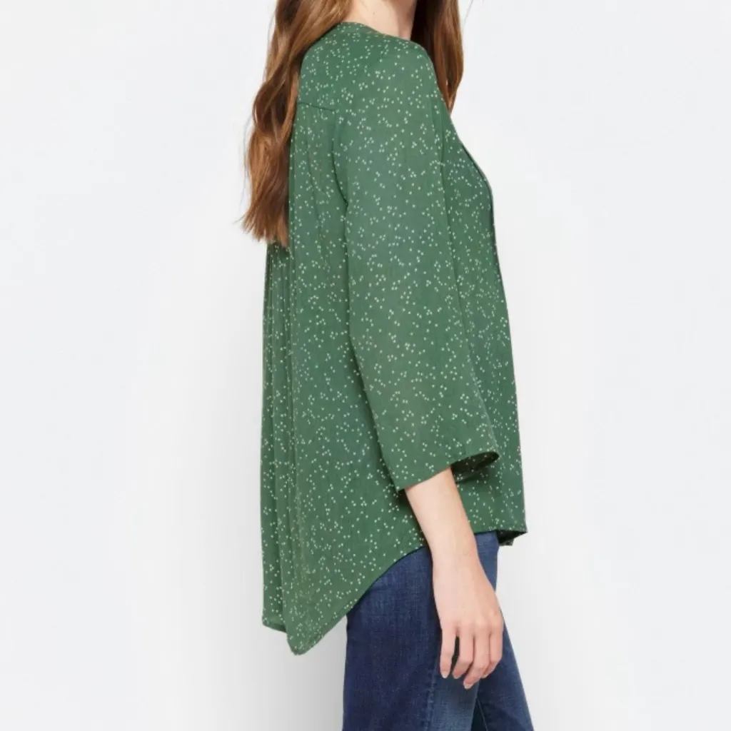 Fun 2 Fun Kearney Henley Green Speckled Top Size XL - Image 4