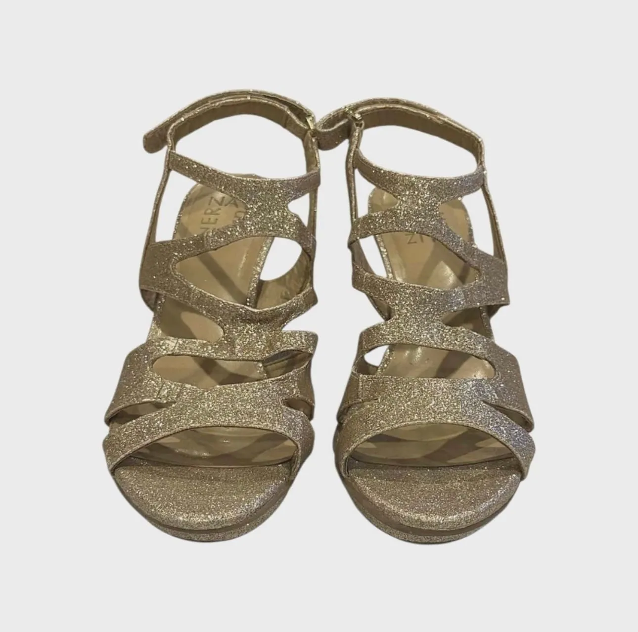 Naturalizer Dianna Gold Sparkle Platform Heels Strap Sandals Women’s Sz 7.5 - Image 3