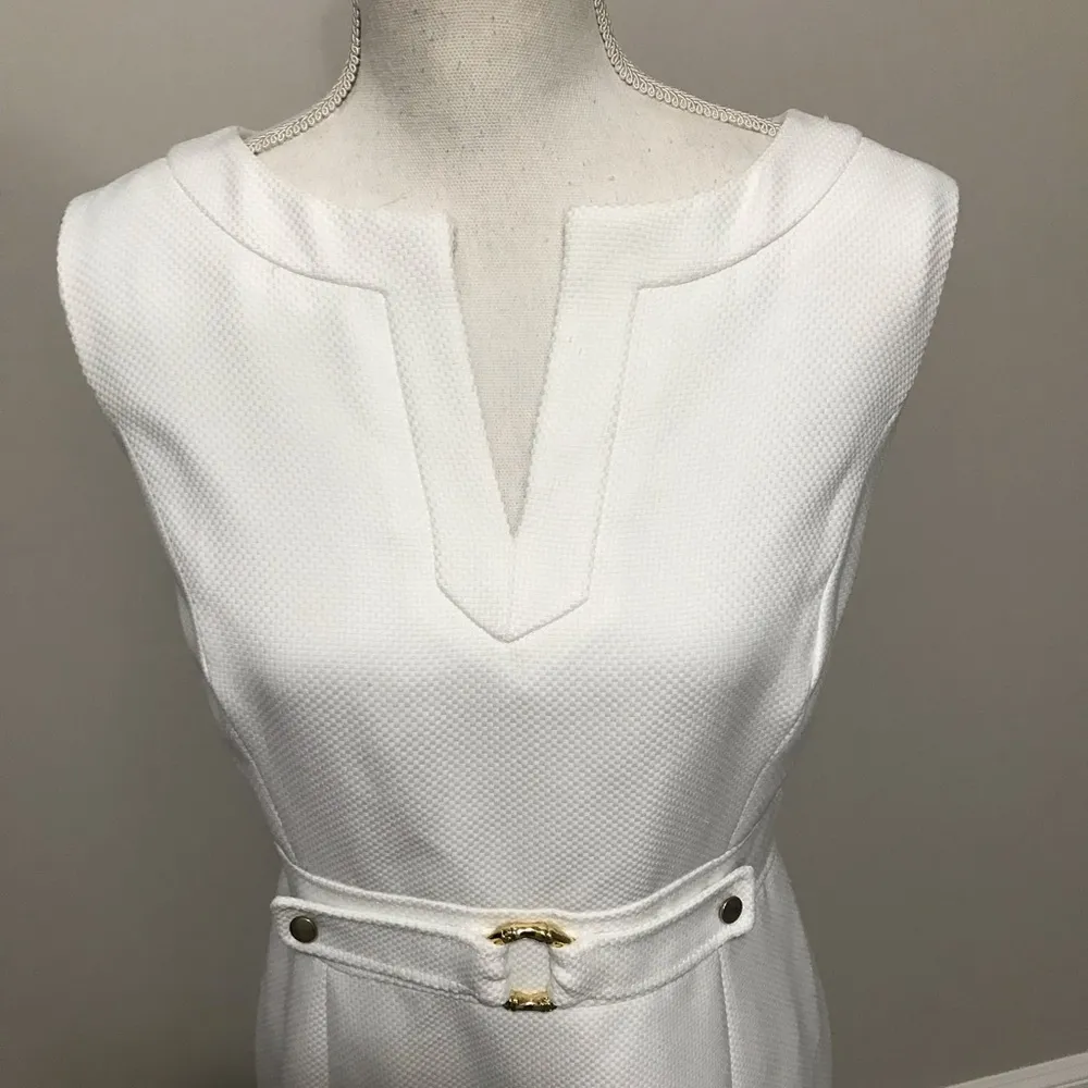 Tahari Arthur S Levine Womans Clarissa white Sheath Dress - Image 5