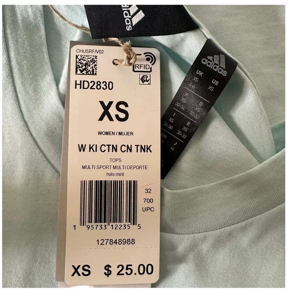 Adidas Cinch Front Sleeveless Top Womens XS Loose‎ Fit Activewear Adjustable NEW - Image 9