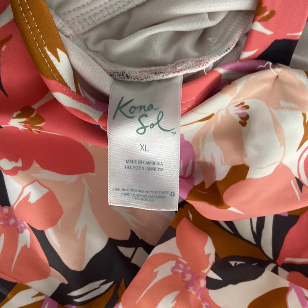 Women’s High Coverage One Piece Kona Sol Floral Swim Suit - Image 3