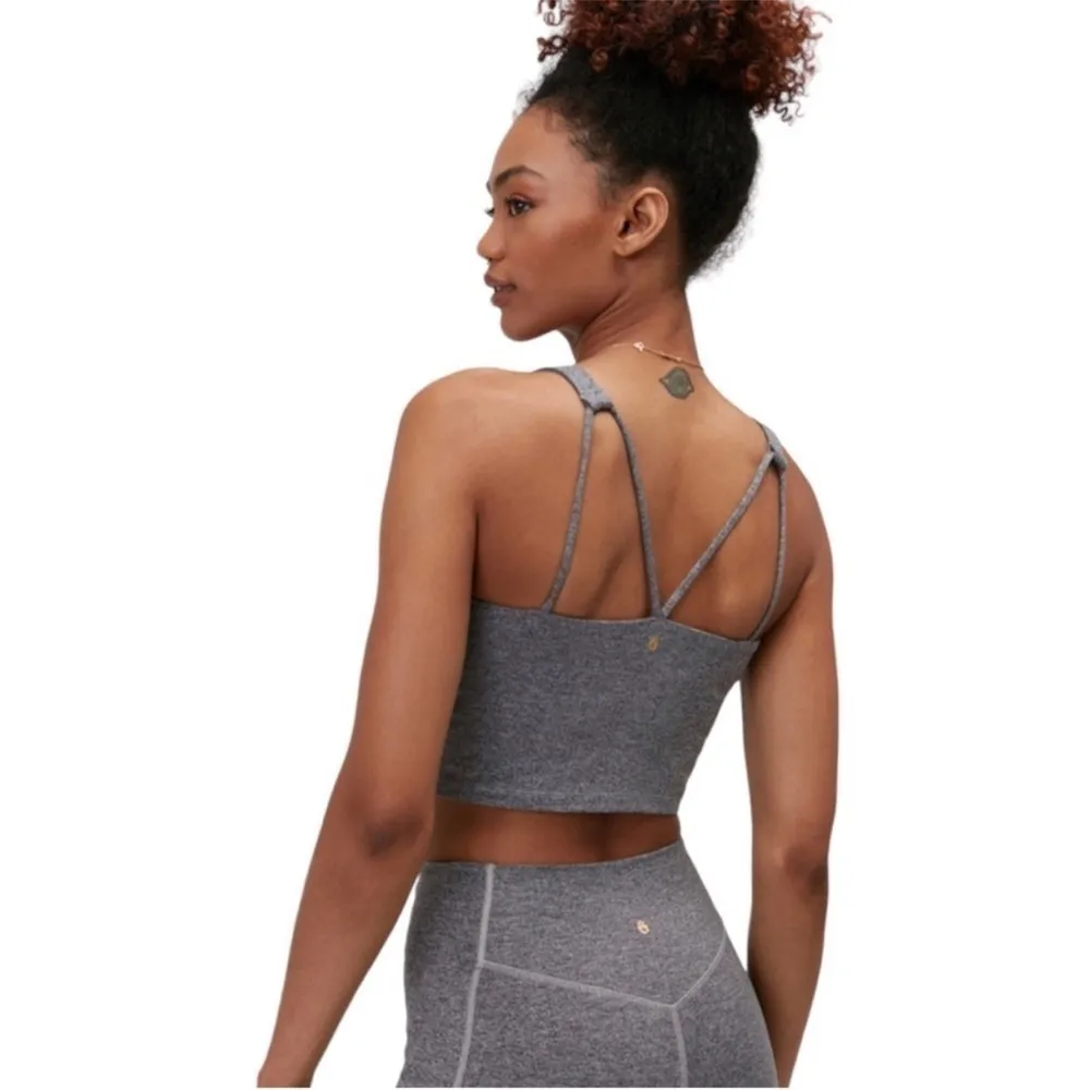 SPIRITUAL GANGSTER Womens Exhale Tech Bra Tank Heather Gray XS NWT - Image 2