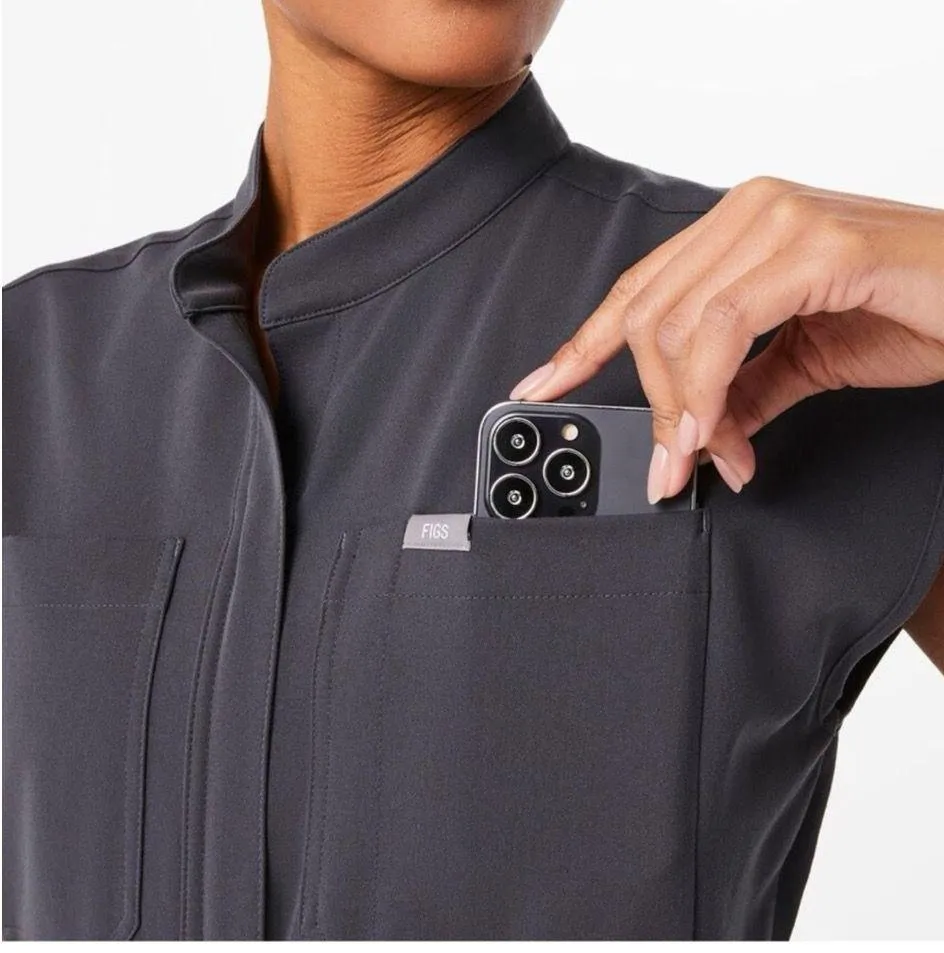 ❌❌SOLD!!!! ❌❌FIGS Rafaela Scrub Jumpsuit™ charcoal gray XS - Image 6