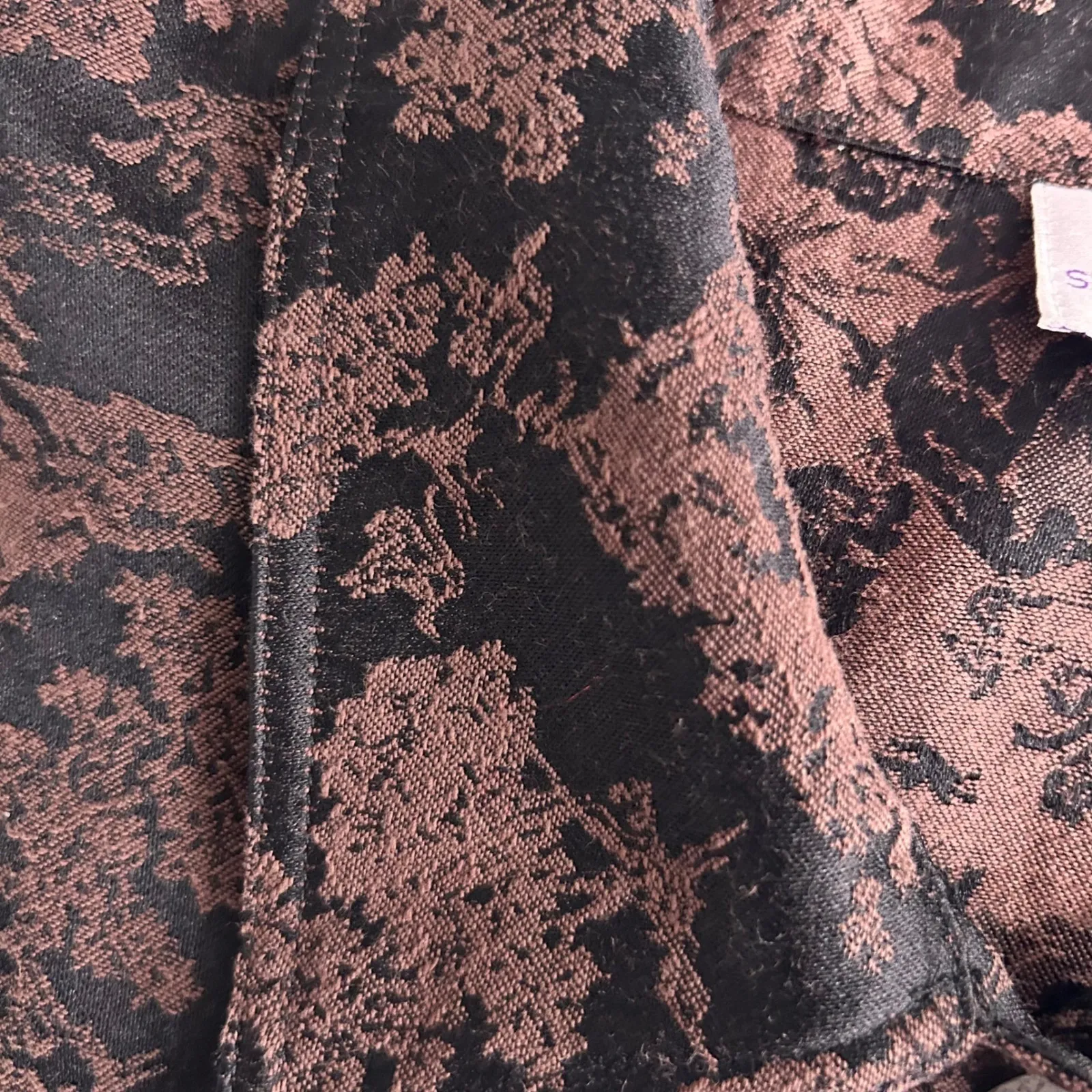 Susan Graver Womans Blazer Jacket Size 2x Dark Florals Romantic Jacquard - Image 5