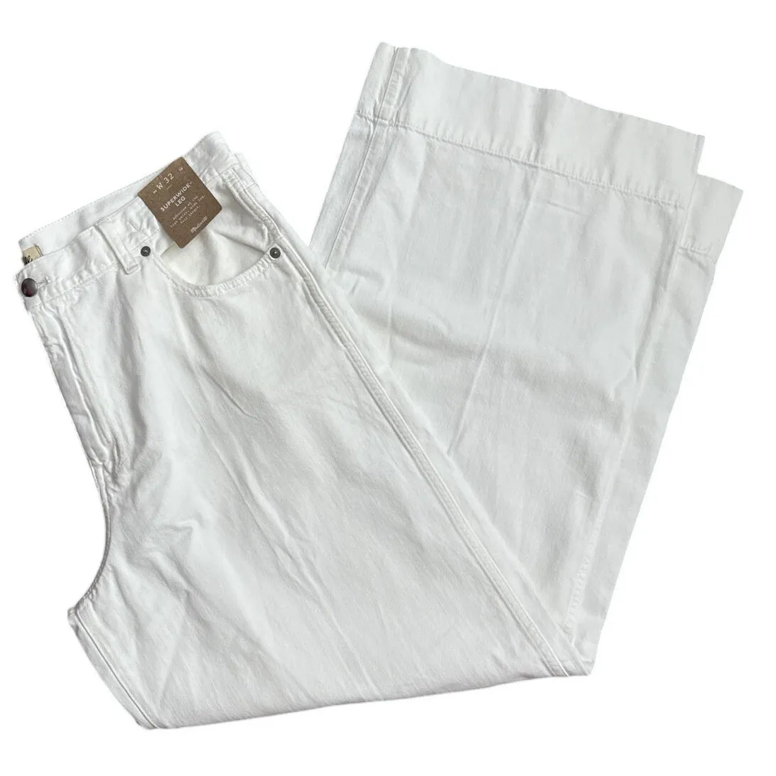 Madewell Superwide-Leg Jeans: Airy Denim Edition‎ in Tile White Size 32 - Image 11