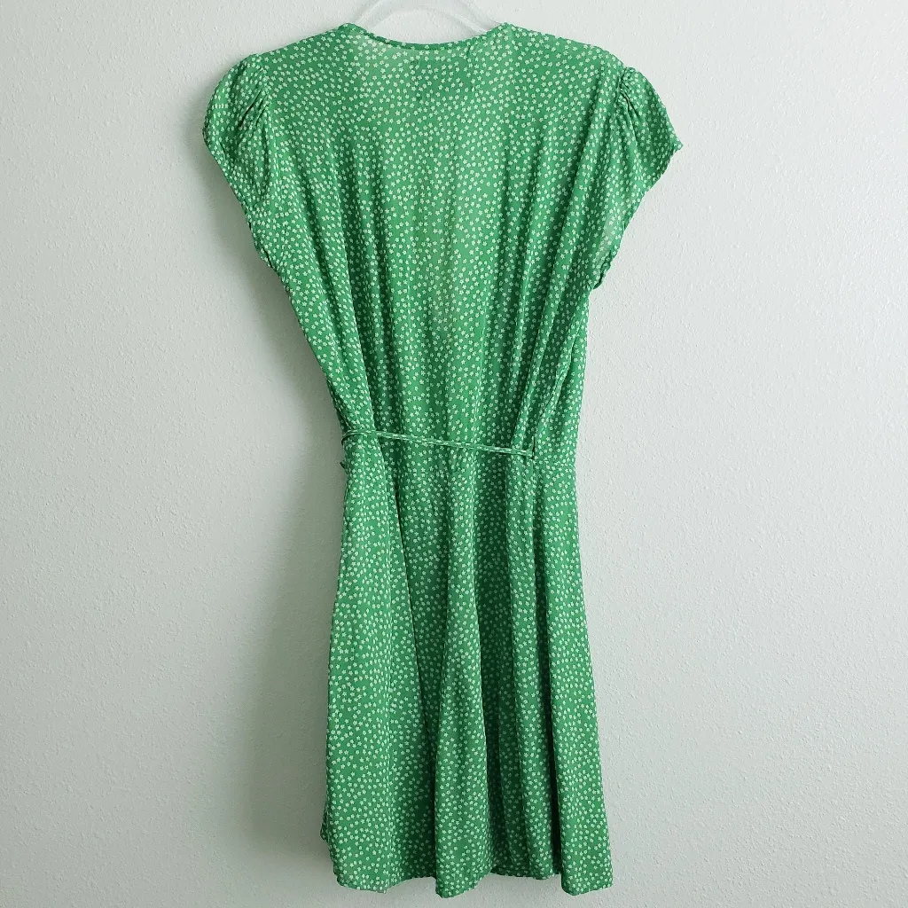 Reformation Lucky Ditsy Floral Adjustable Wrap Mini Dress - Image 8