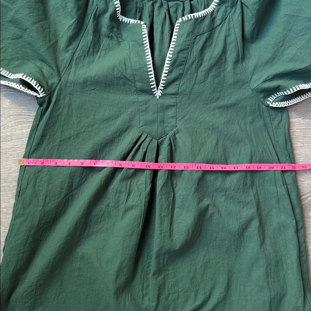 Tuckernuck Pomander Place Green Stitch Finley Flutter Sleeve Dress Large - Image 11