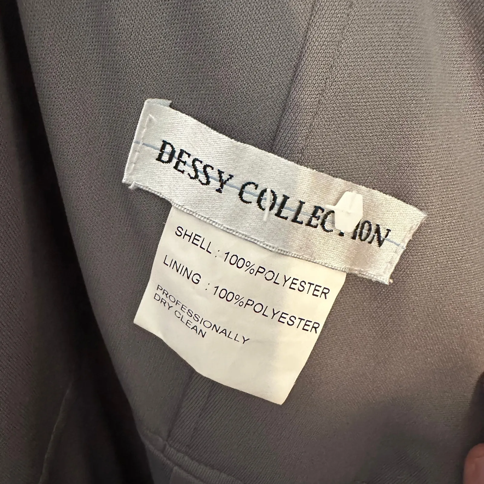 Dessy Collection‎ Charcoal Gray Style 2833 Halter Bridesmaid Formal Dress Size 4 - Image 9