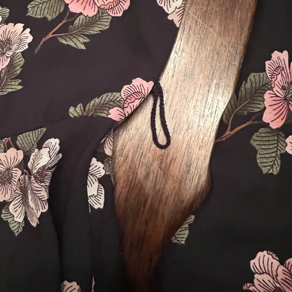 Nanette Lepore Black Floral Print Shirt Dress - Image 3