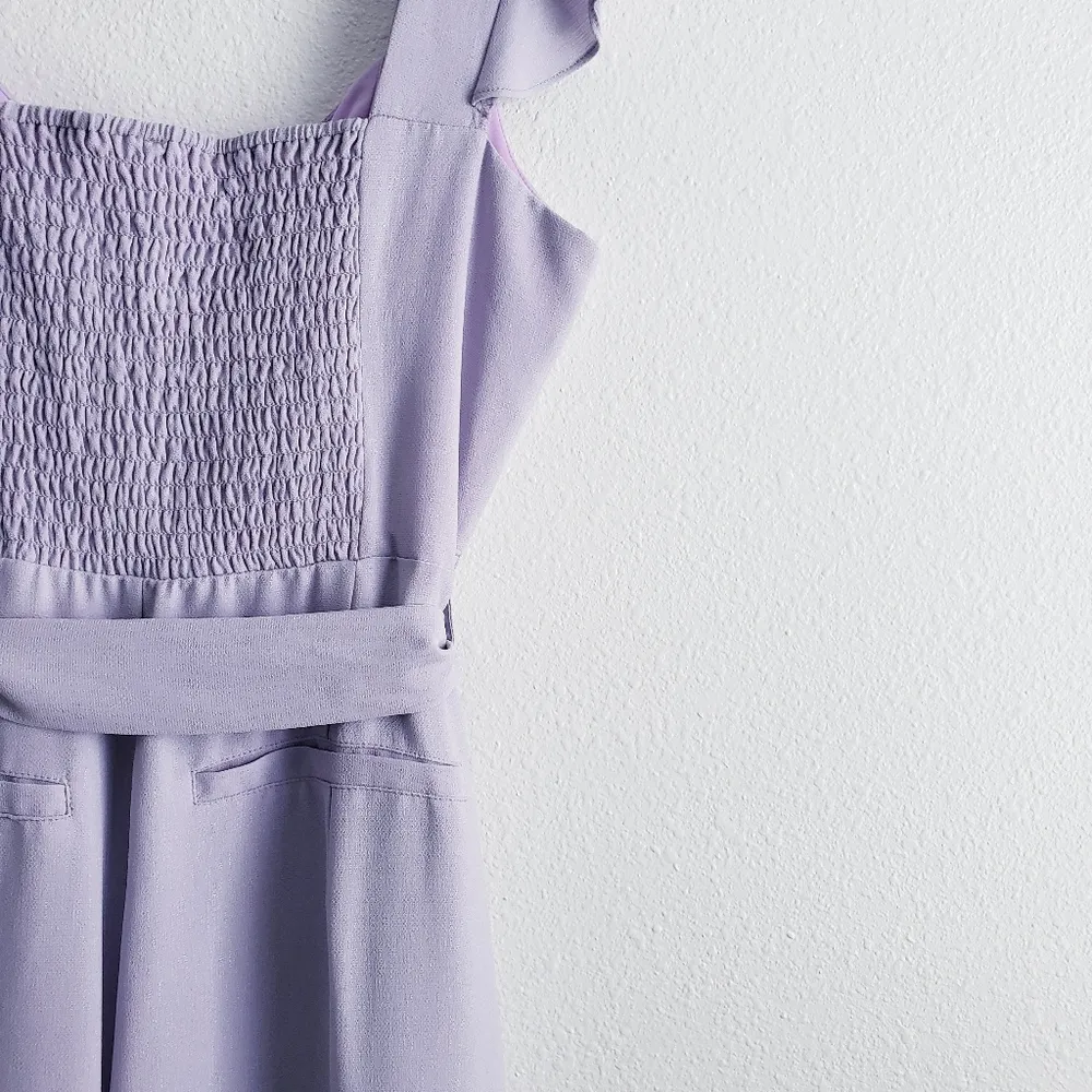 Superdown Revolve Gloria Flutter Lilac Jumpsuit - Image 10