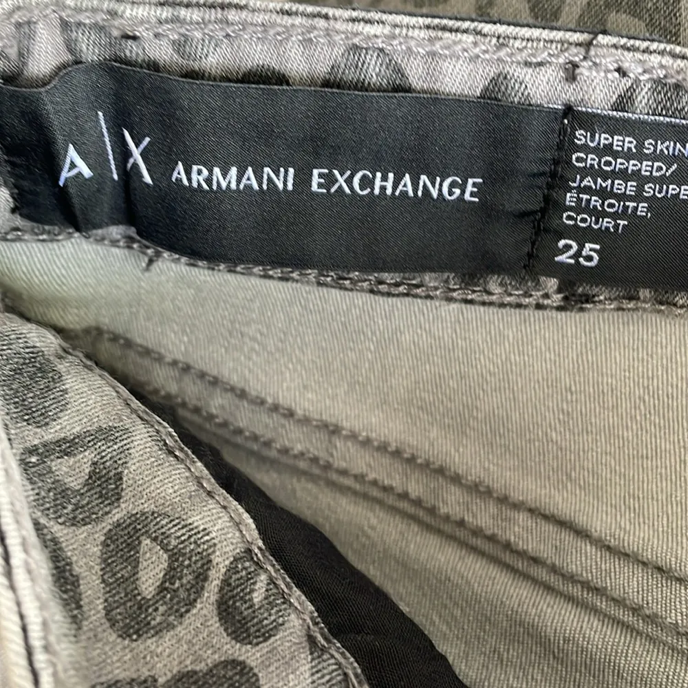 Armani Exchange Super Skinny Animal Print Cropped Jeans - Image 6
