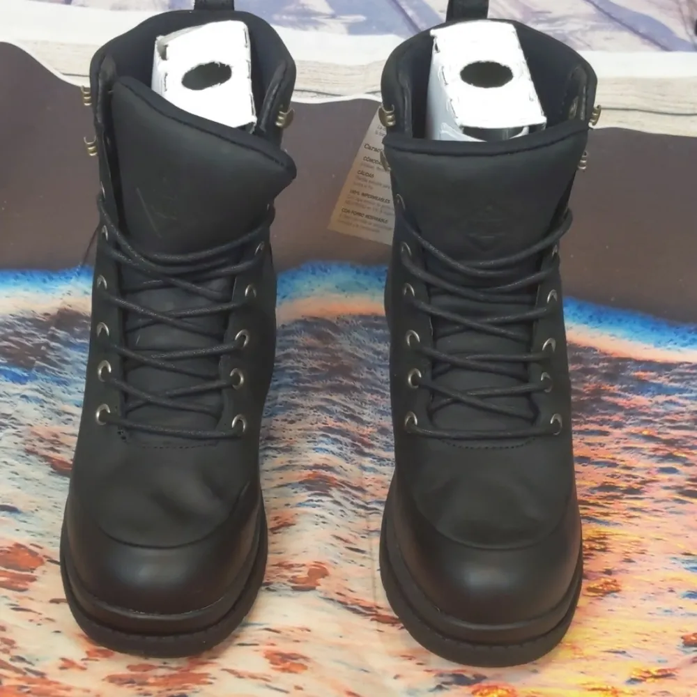 The ORIGINAL MUCK BOOT COMPANY Women's Liberty Wedge Black Leather NWT Size 5 - Image 2