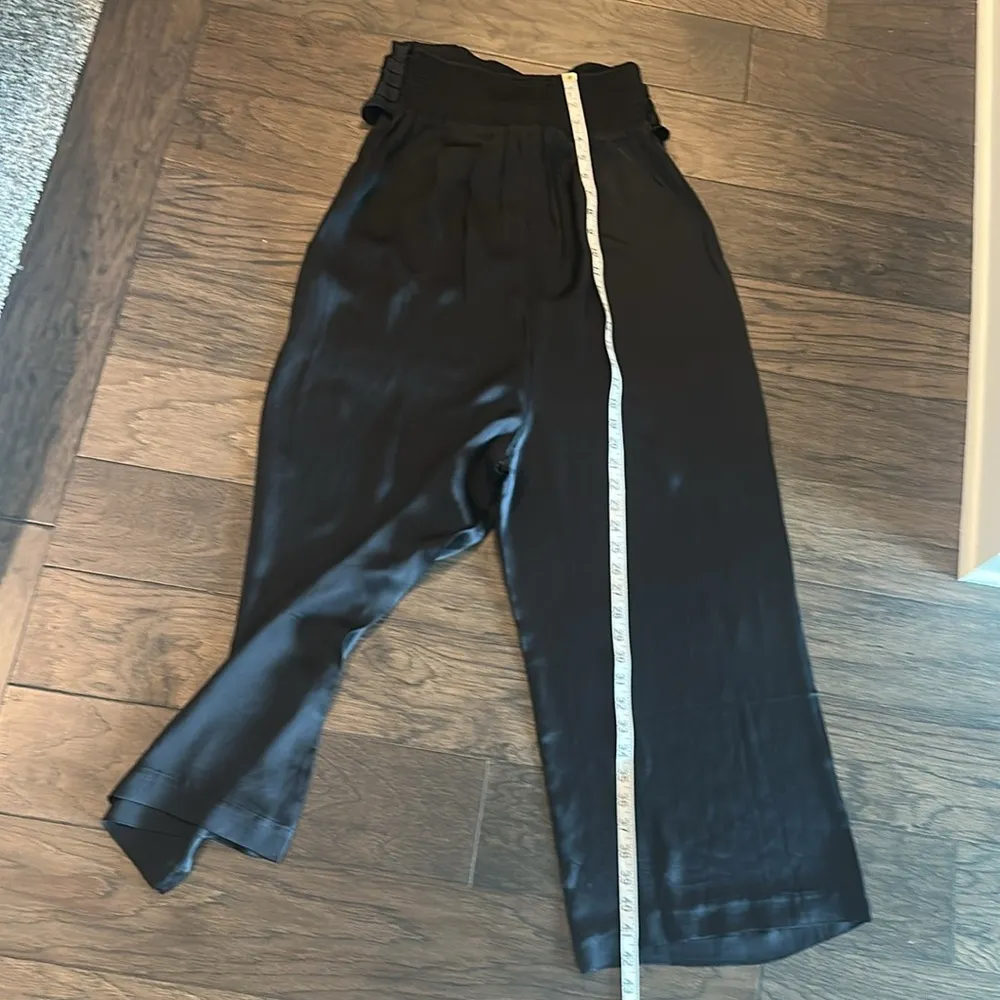 NWT Madewell Petite Black Satin Tie Front Strapless Jumpsuit Sz 8P - Image 10