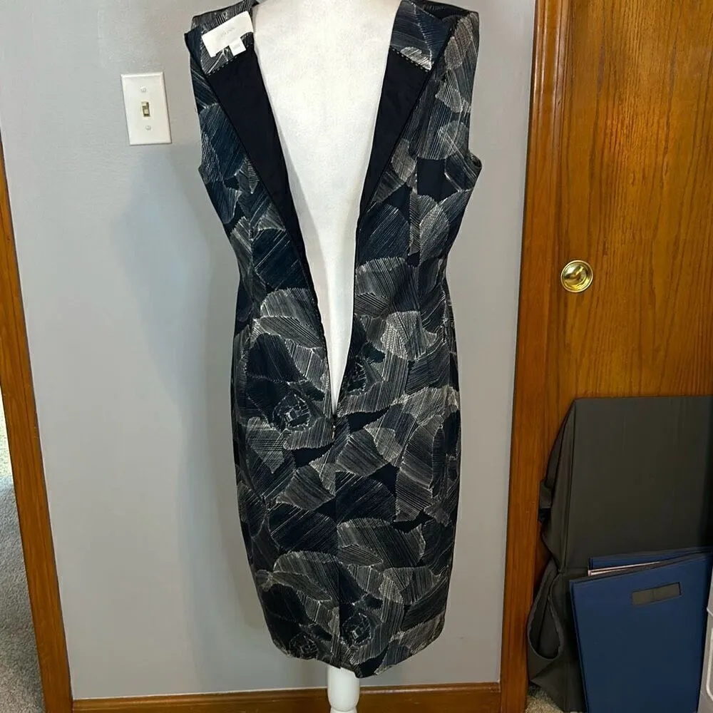 HUGO BOSS‎ Dokysina Dress Abstract Floral Knee Length Sleeveless Size 12 BIN Q - Image 8