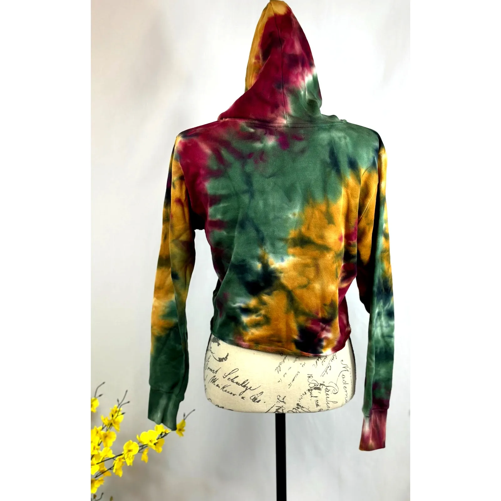 525 America Revolve Dip Dye French Terry Hoodie Amber Multi S Green - Image 4