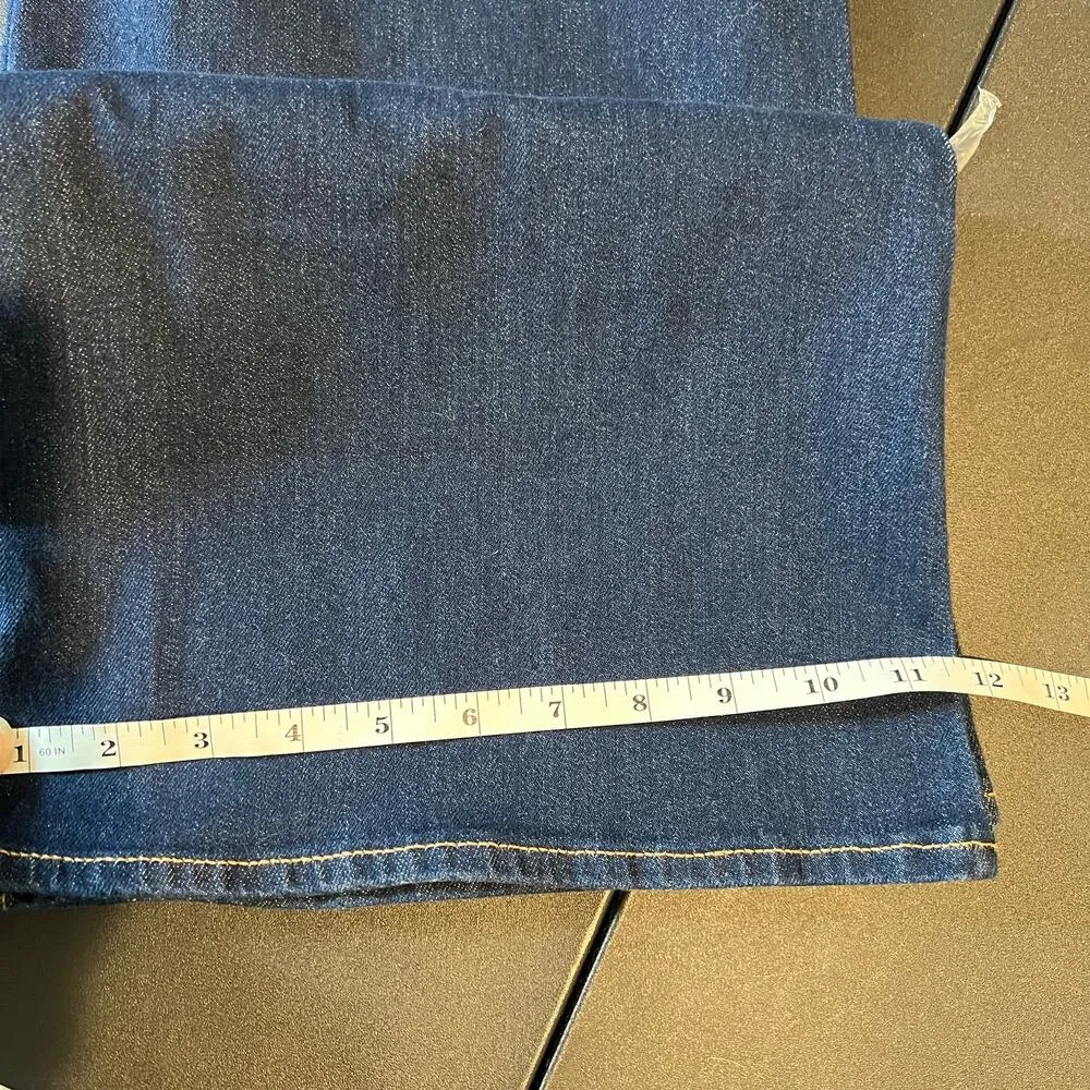 NEW Old Navy Wow Flare Jeans Womens 24 SHORT Dark Blue High Rise Stretch Cowgirl - Image 11