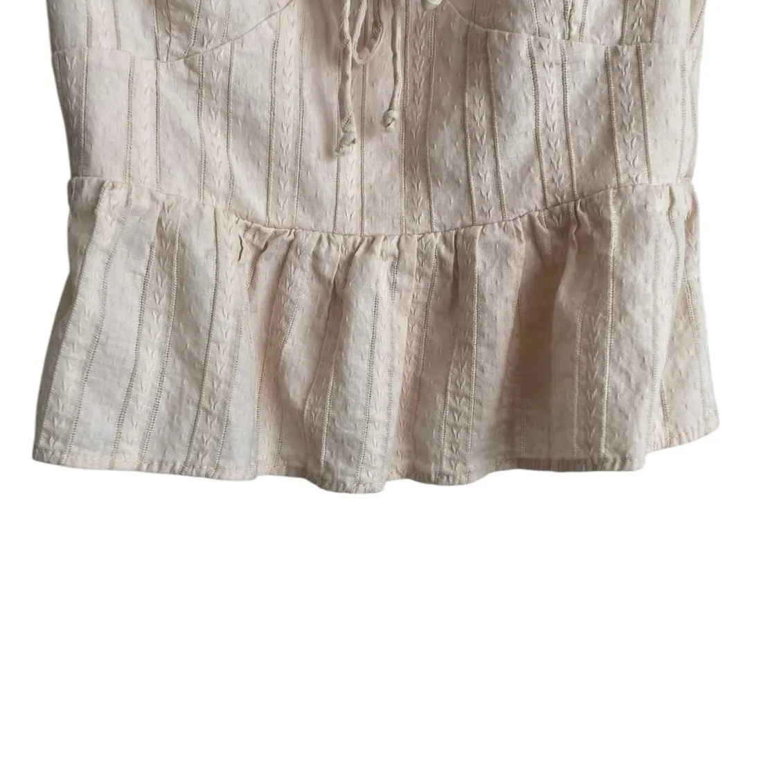 Urban Romantics Women Cropped Top M Peach Smock Babydoll Coquette Retro‎ Y2K - Image 4